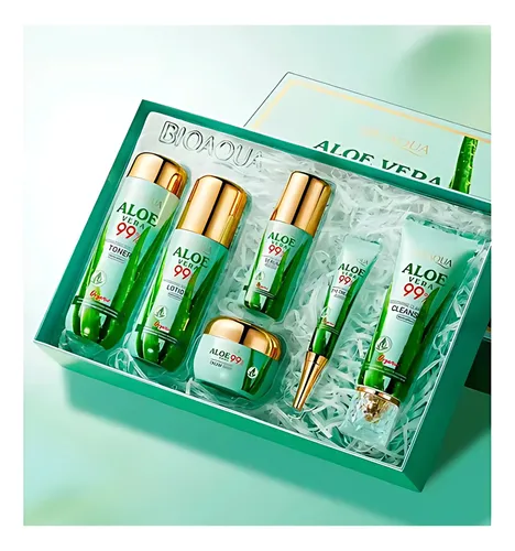 Kit Combo Skincare Bioaqua Aloe Vera 99% X6 Productos