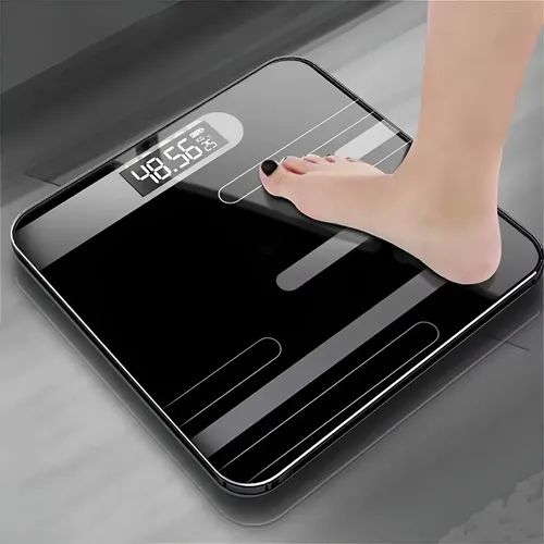 Balanza De Piso Digital Pantalla Lcd Elegante Baño Hogar