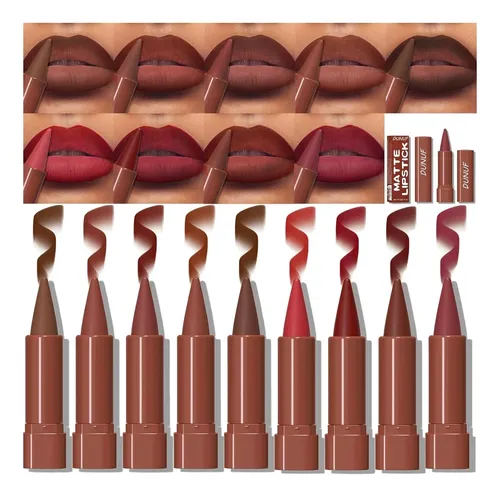 Set De Delineadores Y Labiales Mate Mooglamor 9 Colores