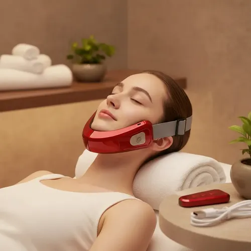 Mascara Facial Electroestimulación Menton Reductora Papada