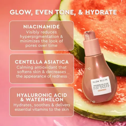 Glow Recipe Watermelon Glow Niacinamide Drops Sunglow Bronce Momento De Aplicación Día/noche Tipo De Piel Todo Tipo De Piel