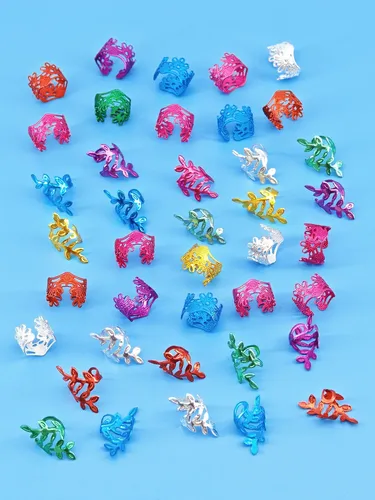 Kit De 40 Accesorios Para Cabello, Anillos Y Adornos