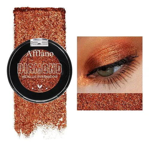 Paleta De Sombras Metálicas Afflano Naranja-rojo 22h