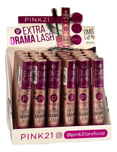 Mascara Pestañas Extra Drama Lash Pink21 Volume Definelenght Negro
