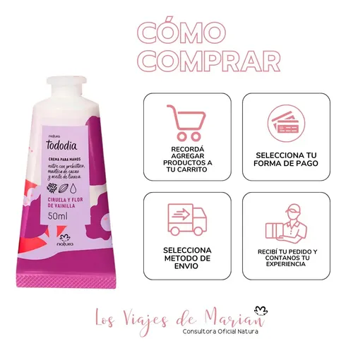 Crema Manos Ciruela Y Flor De Vainilla Tododia Natura- Lvdm