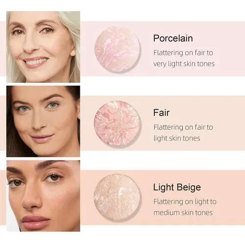Base De Maquillaje Marble Marble Pressed Powder Porcelana
