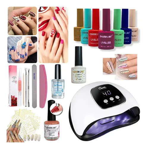 Kit Esmaltes Semipermanenetes Removedor Uv Base Top Lima