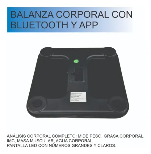 Balanza Digital Inteligente Bluetooth Análisis Corporal