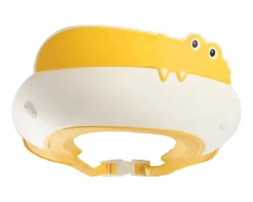 Gorro Visera Sombrero De Baño Ducha Niños Bebés Cocodrilo Color Amarillo