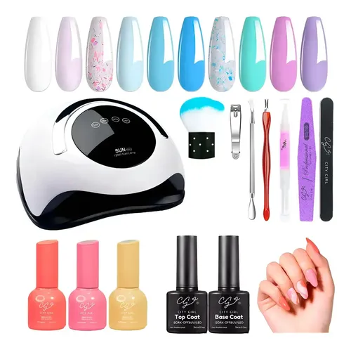 Kit Manicura Semipermanente Profesional Cabinas Uv Led Uñas