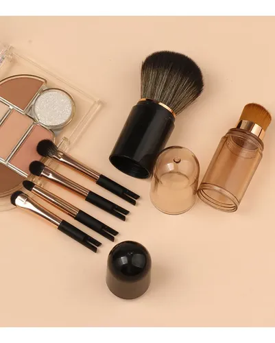 Set De Minibrochas De Maquillaje 6 En 1, Herramientas De Via