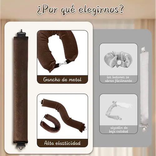 4 Rulos Ondulados Para Rizos Sin Calor Tubo + Gorro De Satín