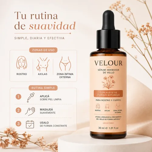 Velour Aceite Para Cuidado Corporal Piel Suave 30ml Pack X5