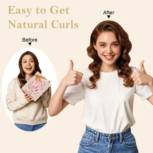 Rulos Para El Cabello Sin Calor Ystrybo De Satén, Rizos Dura
