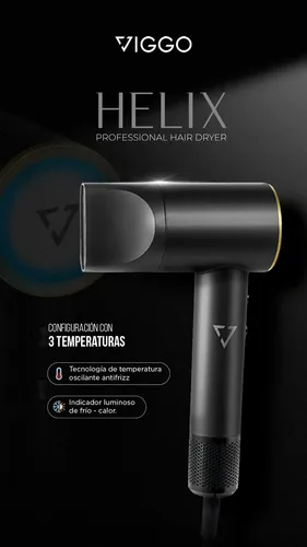Secador De Pelo Viggo Helix: Potencia Y Estilo Compacto