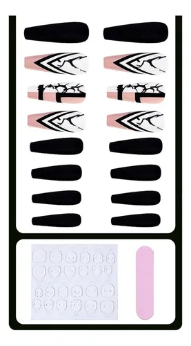 24 Puntas De Uñas Postizas De 30 X 24 Unidades De Largo, Tam