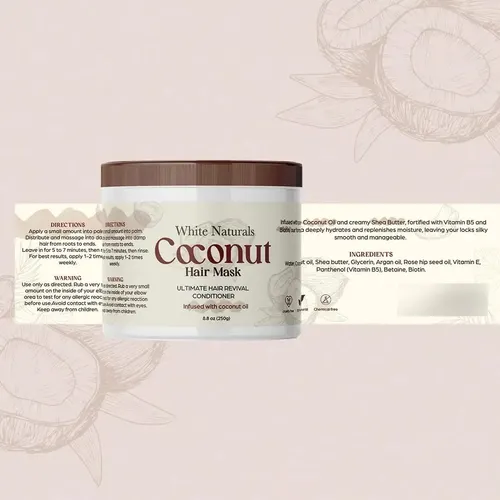 Mascarilla Capilar White Naturals Organic Coco Para El Creci