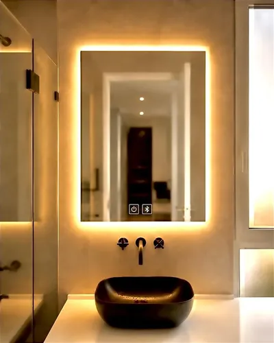 Espejo Led 60×90 Cm Bluetooth Parlante Musica Luz 3 Tonos