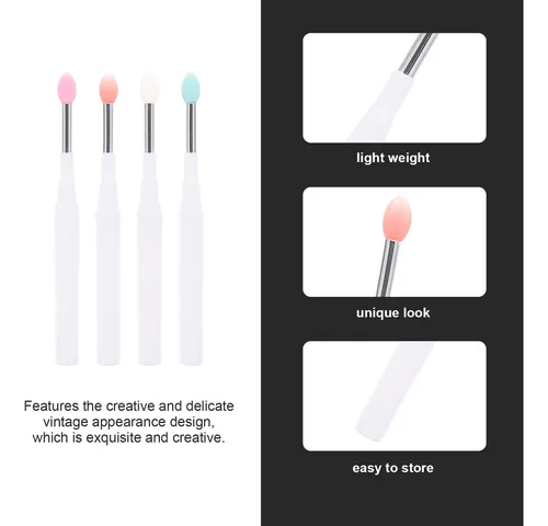 Makeup Silicone Lip Brush For Beauty Supplies With 4pcs Set