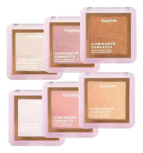 Iluminador Compacto Satinado Alta Pigmentacion Ruby Rose