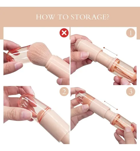Set De 2 Brochas De Maquillaje De Viaje, Minibrocha De Maqui