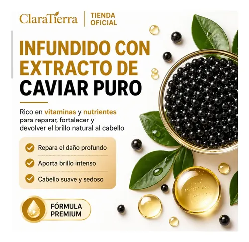 Serum De Caviar Claratierra Capilar Reparador Cabello 30ml