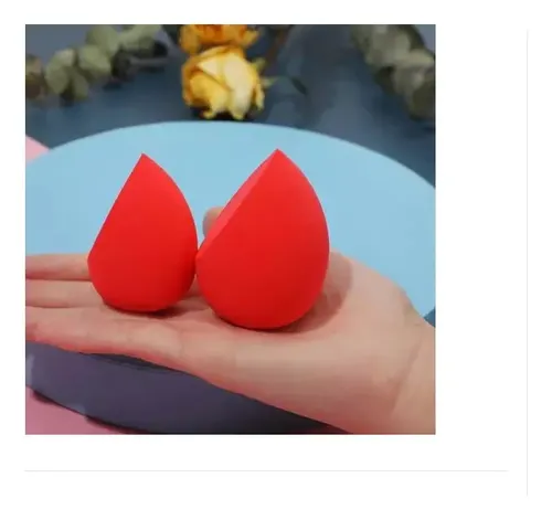 Set X2 Esponjas Blender Forma Corazón Maquillaje Base