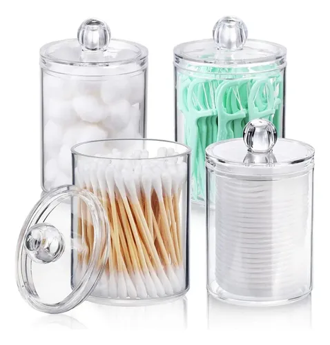 Set De 4 Organizadores De Acrílico Para Baño Y Maquillaje