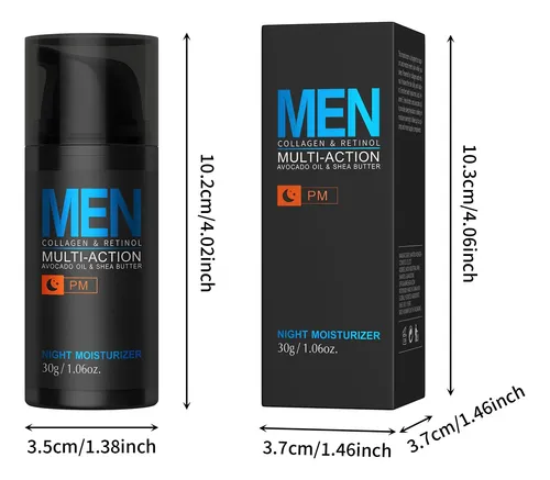 Crema Hidratante Nocturna Multiefecto Portátil Para Hombre 3