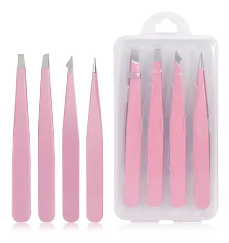 Set De Pinzas Para Cejas Con Estuche De Almacenamiento, &pp