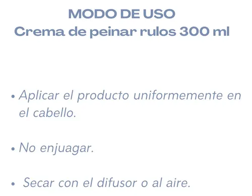 Crema Para Peinar Rulos Hidratacion Nutricion Color Age X2