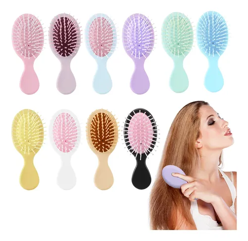 – 10 Mini Cepillos Peines Cabello De Peluquer Para Zzl-