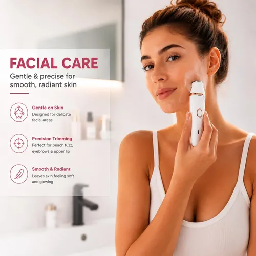 // Depiladora Facial For Mujer, Afeitadora Corporal Y ‘