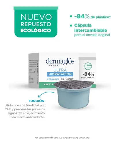 Crema Gel Dermaglós Repuesto Facial Ultra Hidratacion 50g
