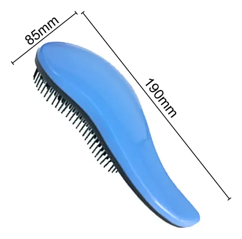 Cepillo De Pelo Para Cabello Rizado Natural Azul