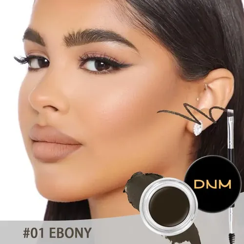 Kit De Cejas Ebony Pomade Con Brocha Doble