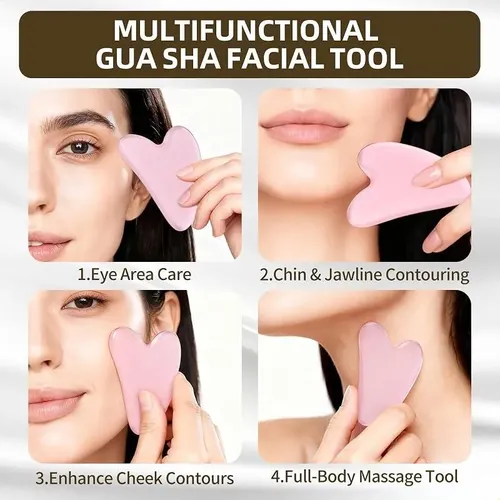 Nuevo Set De Brochas Faciales Y Gua Sha Para Contorno Linfát