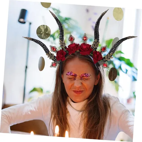 For Diadema De Cuernos De Para Halloween Y Cosplay