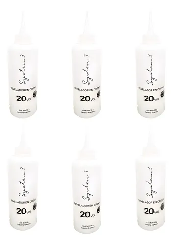 Revelador En Crema System 3 Oxidante Sin Tacc 20vol 90ml X6