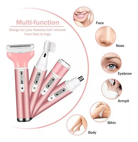Nuevo Depiladora Facial Y Corporal Femenina 4 En 1 Usb