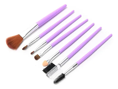 Set Brochas Maquillaje Skora Beauty 7 Piezas Cepillo Cejas