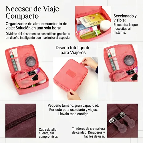 Neceser Portacosmeticos Maquillaje Bolso Set Make Up Viaje