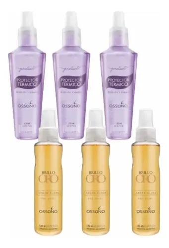 Ossono Combo 3u Protector Termico + 3u Brilló Oro Argan