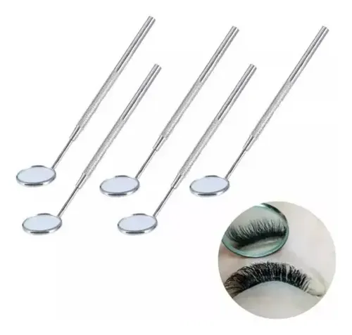 Kitx3 Espejo Pestañas Postizas Extensiones Acero Inoxidable