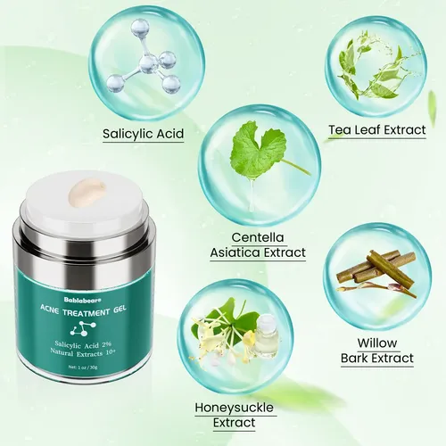 Crema Tratante Para Acné Bablabear Ácido Salicílico 2% 30 G