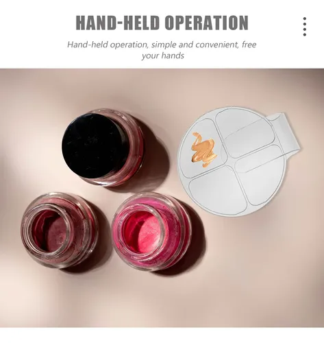 Paletas Transparentes Para Mezclar Maquillaje De Mano, 4 Uni