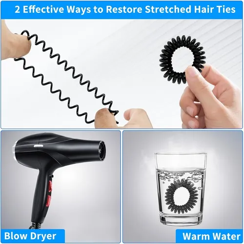 8 Cintas Para El Cabello En Espiral Para Mujer, Sin Daños, S