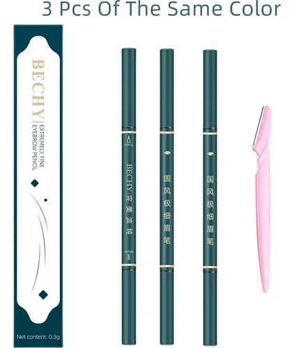 Lápiz De Cejas Bechy Marrón Waterproof 3 Pzas