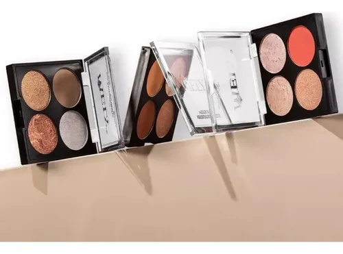 Paleta Contorno Iluminador 4 Tonos Mely Makeup Hipoalergénico MY826010