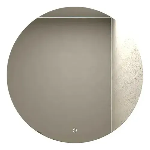 Espejo Touch Led Redondo 58 Cm Con Luz Cálida De Pared